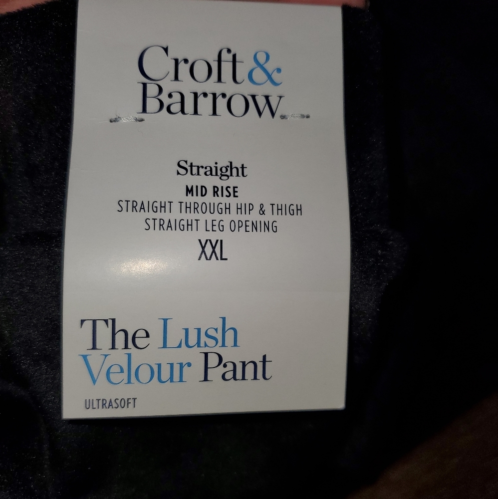 Womens black velour pants size XXL
